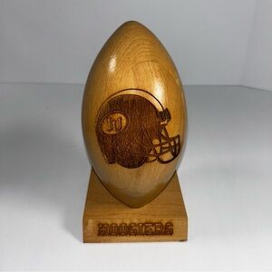Hoosiers Laser Engraved Football, Collegiate Licensed Products, Made In USA